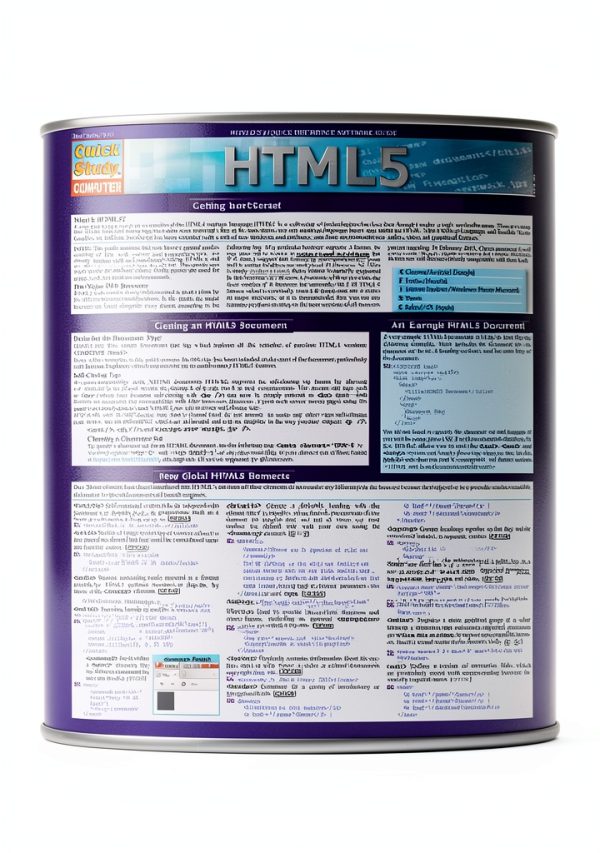 HTML Programming QuickStudy Reference Guide Lam Chart 60‑Page eBook-0