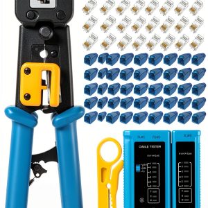 Gaobige RJ45 Crimping Tool for Cat6 Cat5e Cat5 with Wire Stripper and-0