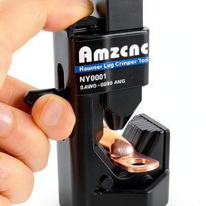 AMZCNC Hammer Lug Crimper Tool for 8 AWG to 4/0 Wire Gauge, Black High-0