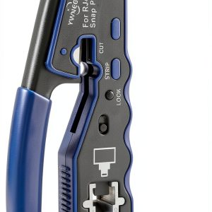 RJ45 Crimp Tool Kit Pass Thru Ethernet Crimper for Cat5e Cat6 Cat6a 8P8C Modular Connectors, All-in-One Cat6 Crimping Tool and Tester(9V Battery Not Included)-0